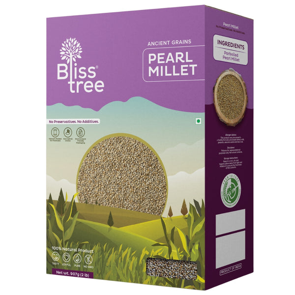 Parboiled Pearl Millet (Kambu) - Non-Hybrid - 2lb - Bliss Tree New